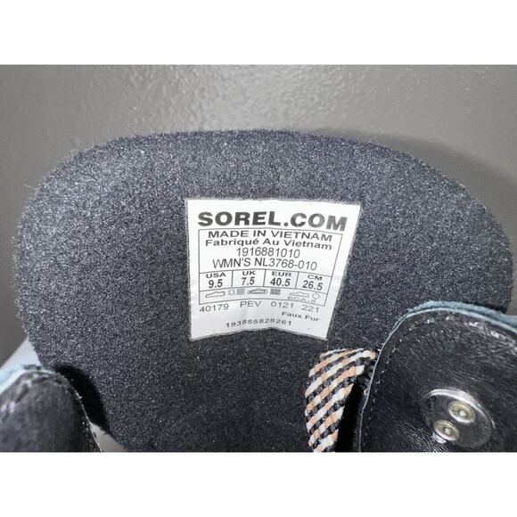 NEW Sorel Kinetic Conquest 9.5 Black Waterproof Hiking Boots Women’s Gum NWT - Picture 8 of 12